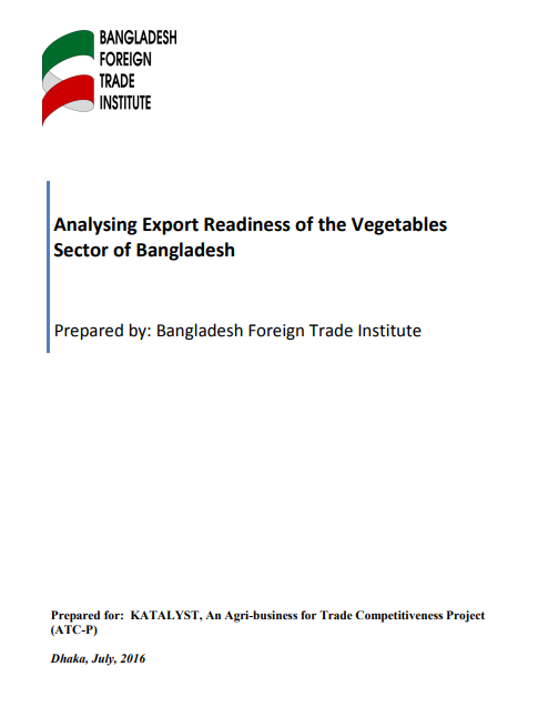 Analysing export readiness of the vegetables sector of Bangladesh