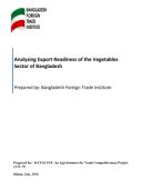 Analysing export readiness of the vegetables sector of Bangladesh